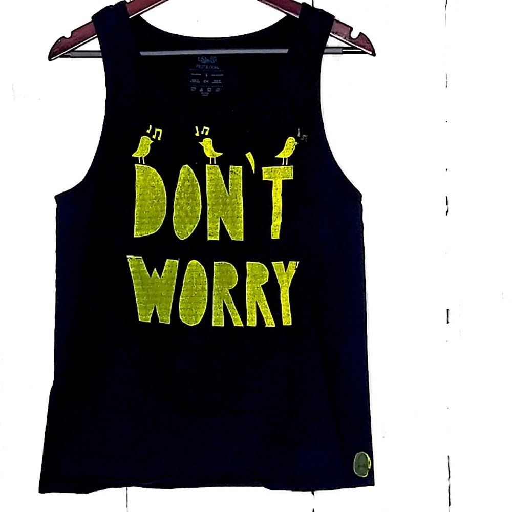 Three Little Birds Upcycled Bob Marley black grunge moto tank top women